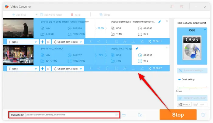 Batch Convert MOV to Ogg