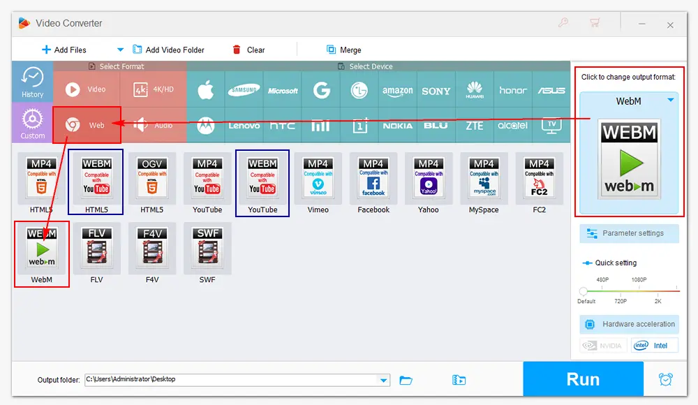 Select Output Format