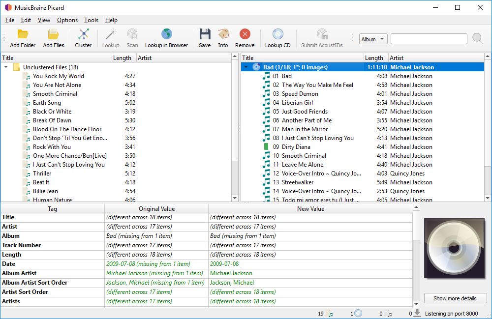 MP3 Tagger - MusicBrainz Picard