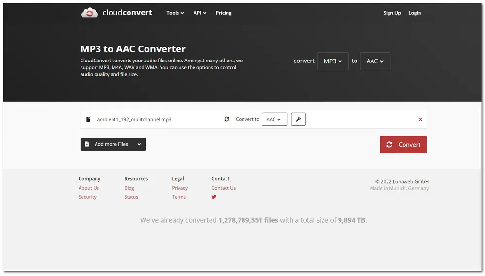 CloudConvert Audio Coverter