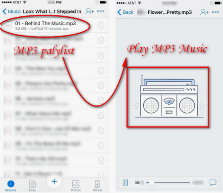 Play MP3 File on iPhone in Dropbox