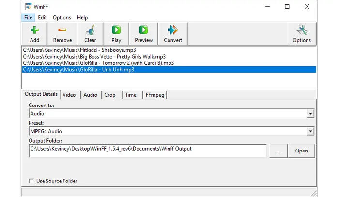 How to Convert MP3 to M4A Using WinFF