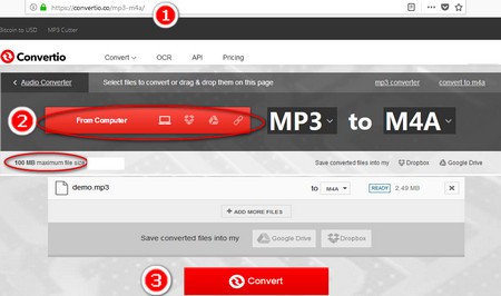 mp3 to m4a converter online