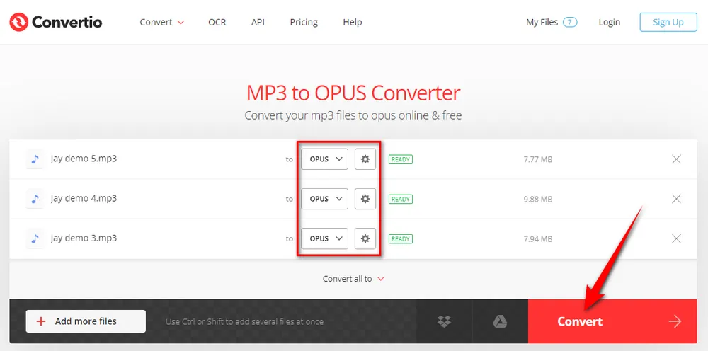 Online MP3 to Opus Converter
