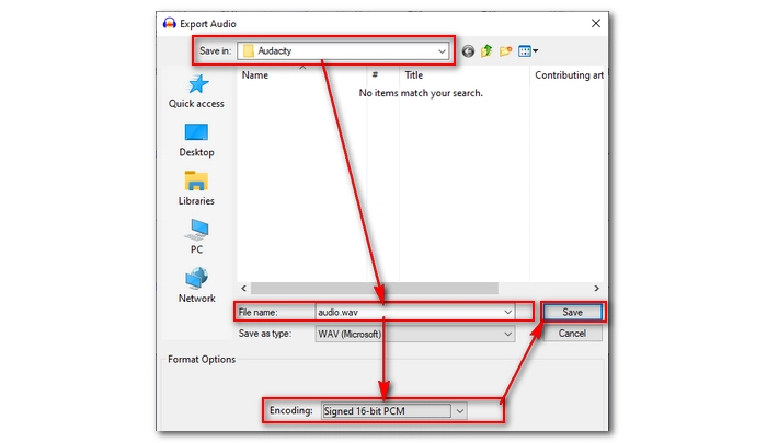 Choose Output Settings