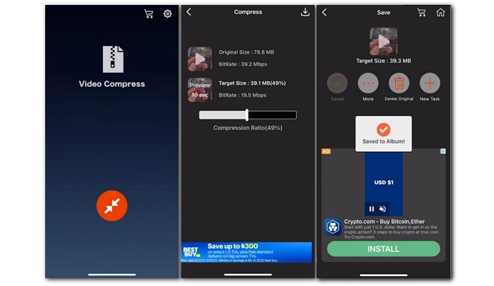 Compress MP4 on iPhone