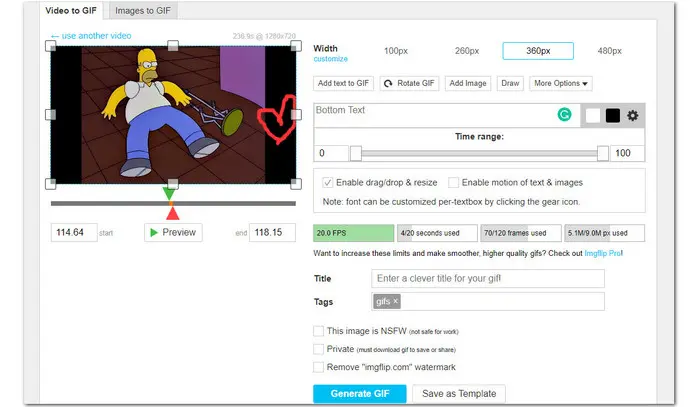 Make Animated GIFs from MP4 Online
