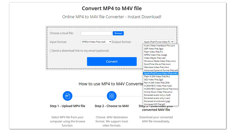 Convert MP4 to M4V for iTunes