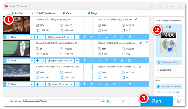 Convert MP4 Video to M4A Audio