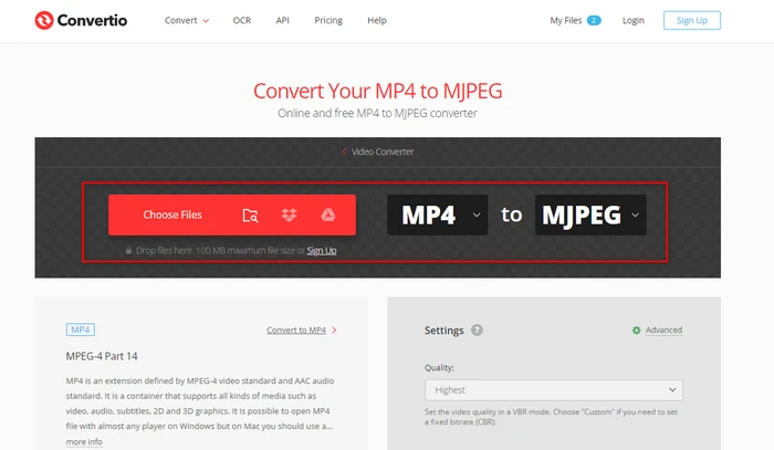 Online MP4 to MJPEG Converter