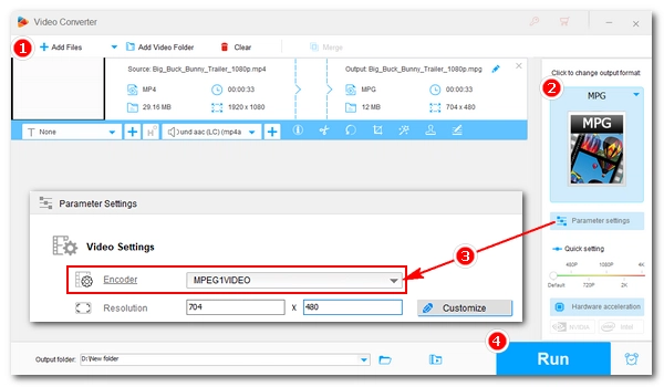 MP4-to-MPEG1 Conversion