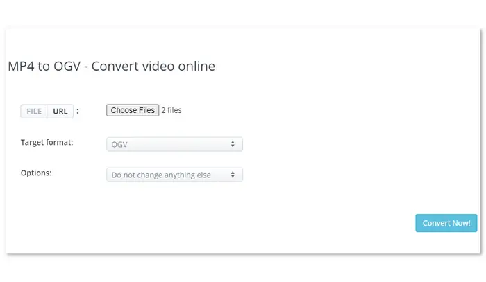 Online MP4 to OGV converter