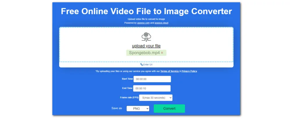 Aspose MP4 to PNG Converter