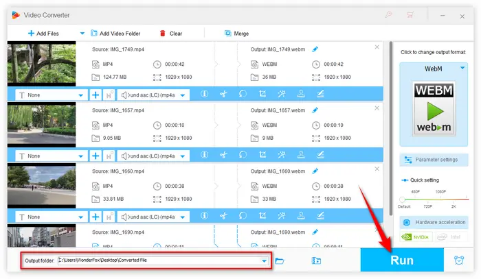 Convert MP4 to VP8 WebM