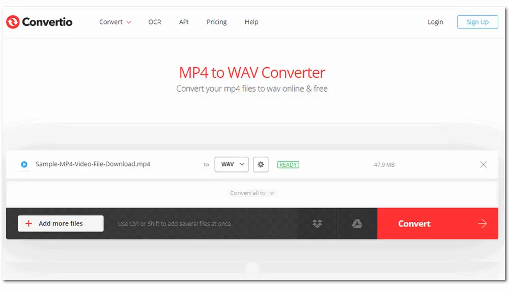 Online MP4 WAV Converter