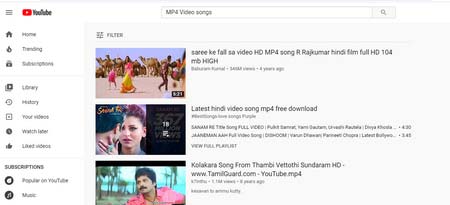 YouTube MP4 songs free download