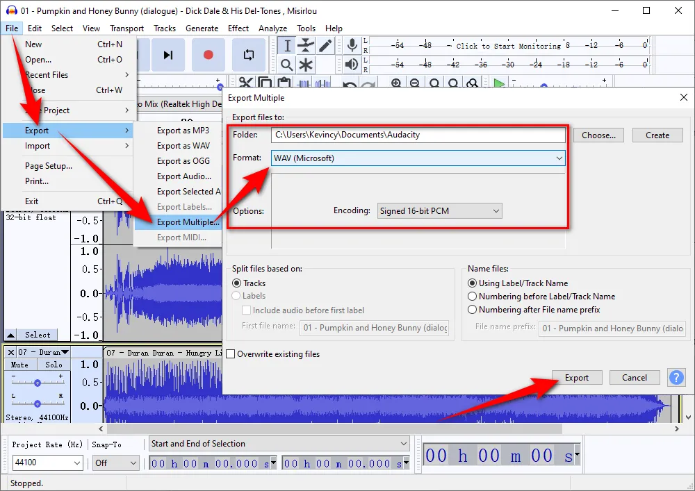 Audacity MPC WAV Conversion Free