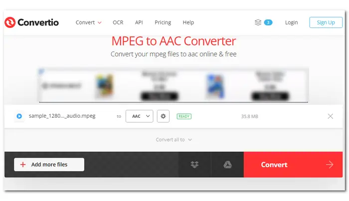 Free Convert MPEG to AAC