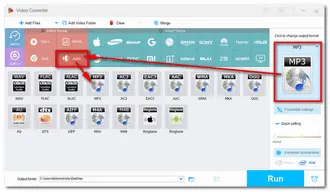Set MP3 as Output Format