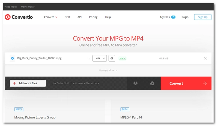 MPEG2-to-MP4 Converter Online