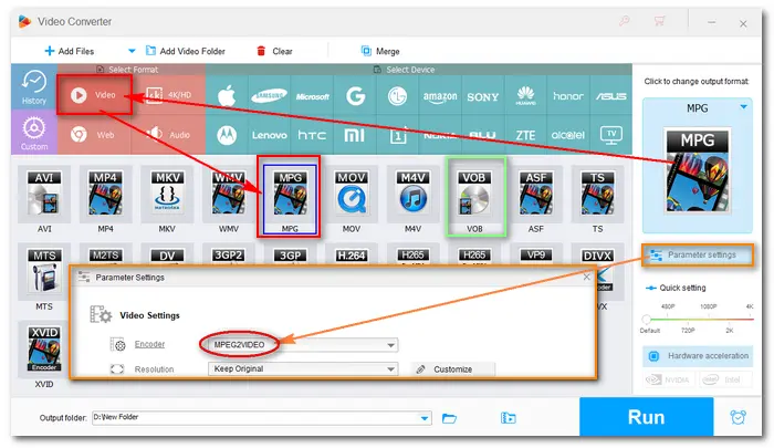 Set MPEG2 Output Profile