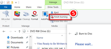 Finish Burning DVDs