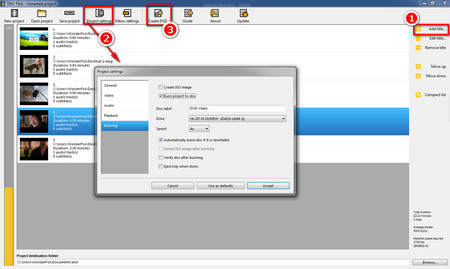 Burn MPG Files with DVD Flick