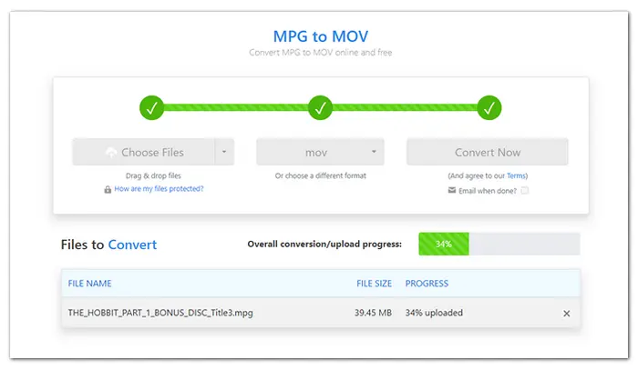 MPG to MOV Converter Online