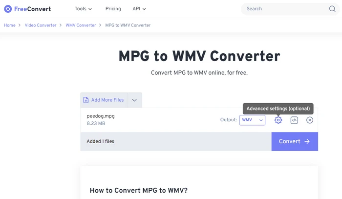 MPG to WMV Converter Online