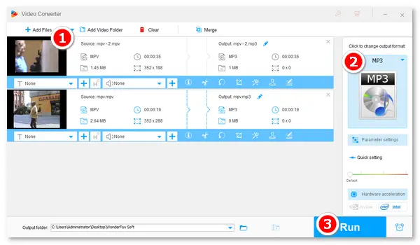 Convert MPV to MP3