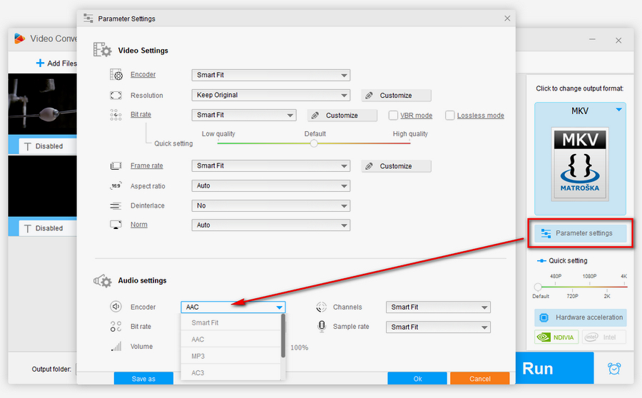 Change Audio Encoder and Channel