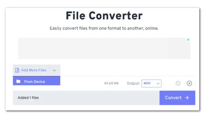 How to Convert MXF to MOV Online