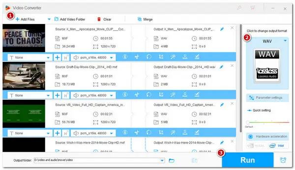 MXF WAV Converter