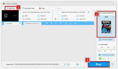 Convert the downloaded video formats