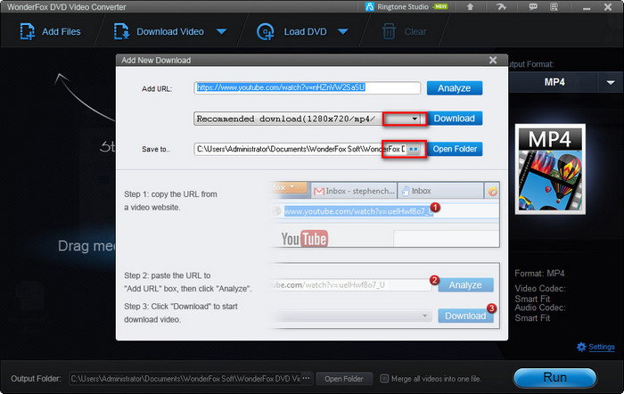Download YouTube video with WonderFox DVD Video Converter