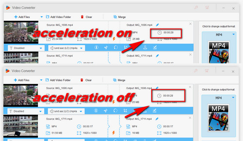 Convert Video without/with Nvidia H.265 & H.264 Encoder