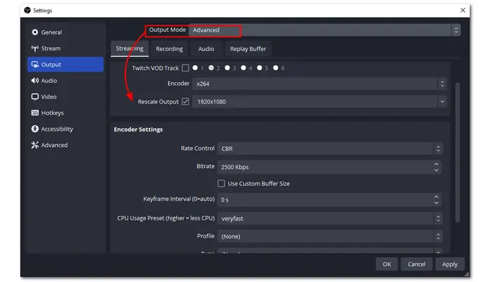 Advanced OBS Streaming Settings