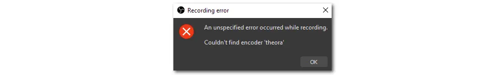 An Unspecified Error Occurred While Recording