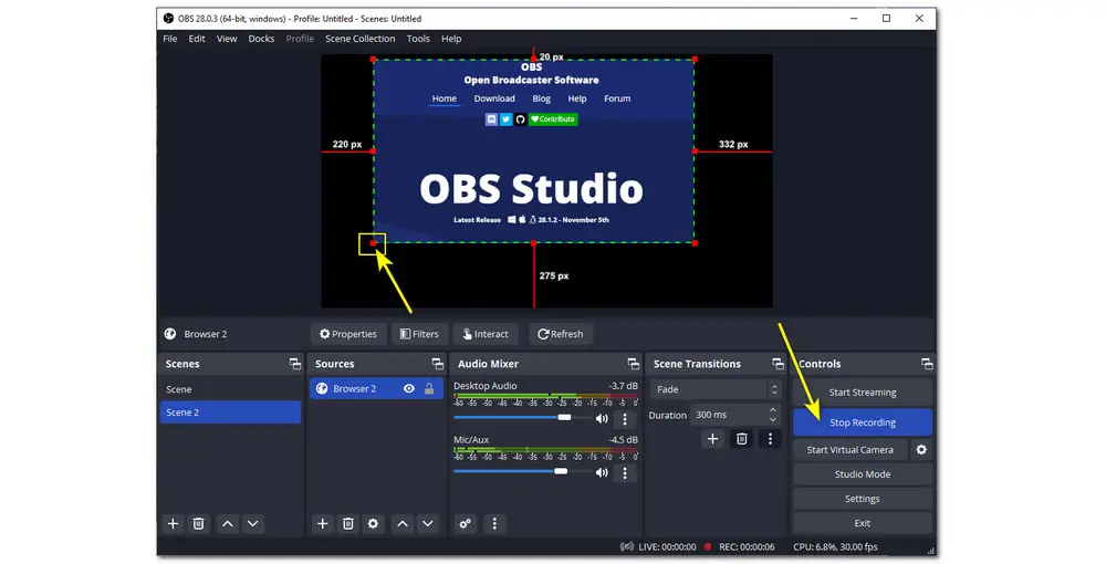 OBS How to Crop Window Capture