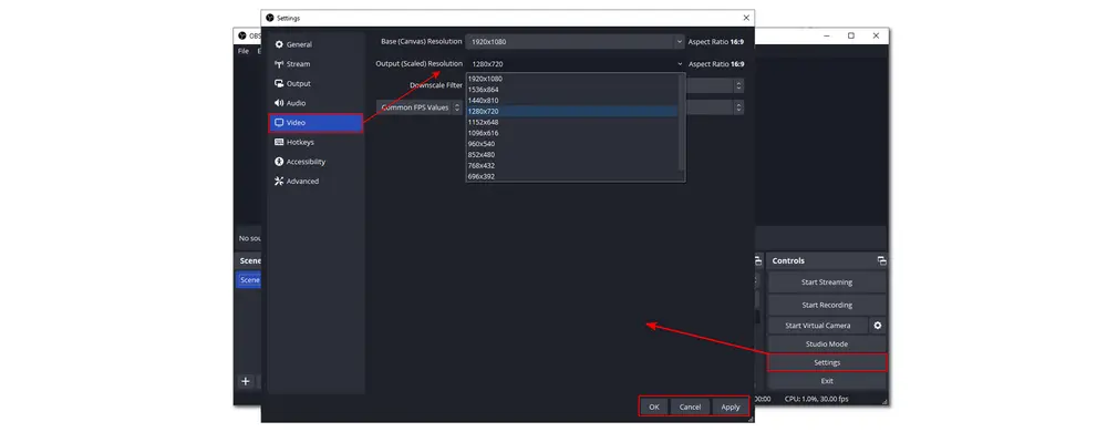 Lower the Output Resolution