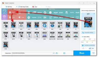 Select MP4 as the Output Format