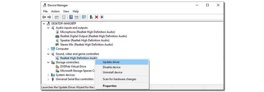 Update Audio Driver