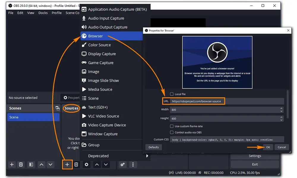 How to Make OBS Record Browser