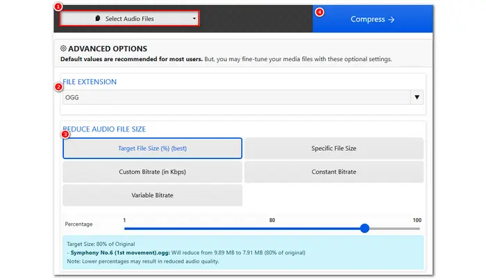 Xconvert Compress OGG