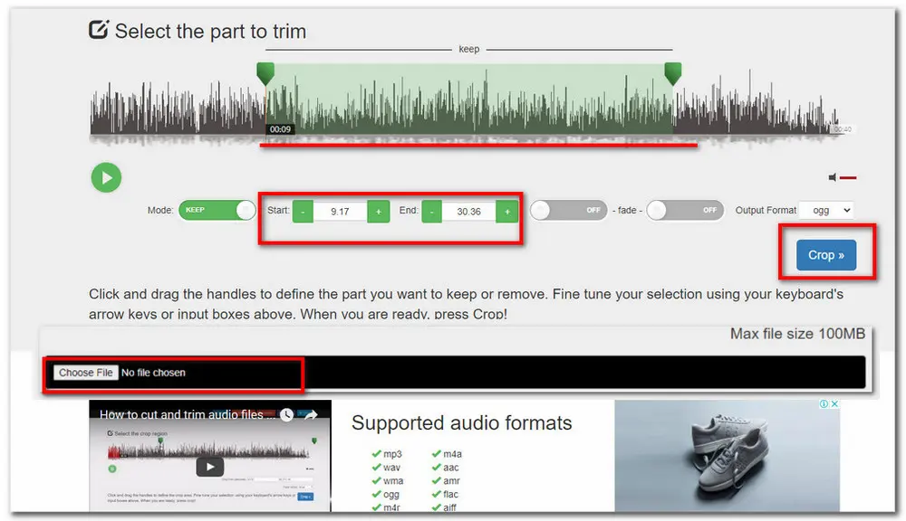 Online OGG editor-AudioTrimmer