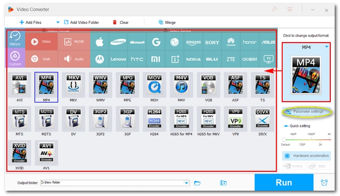 Select Output Format