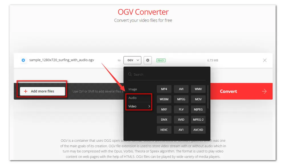 Batch convert OGV Videos