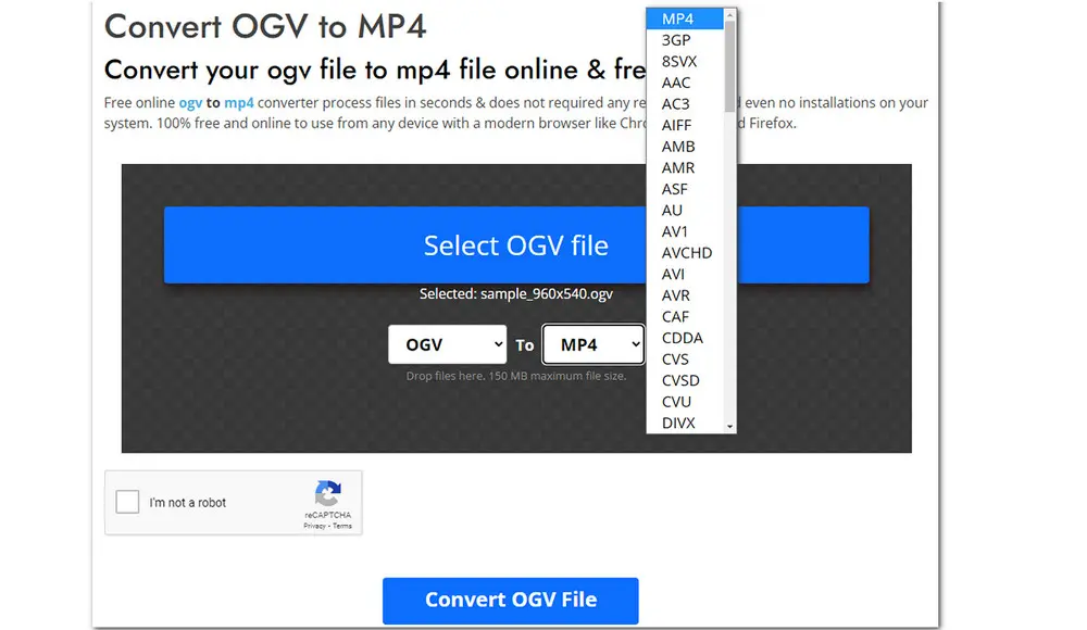 Best Online OGV Converter