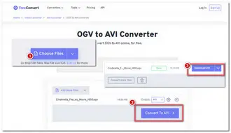 Online OGV AVI Converter