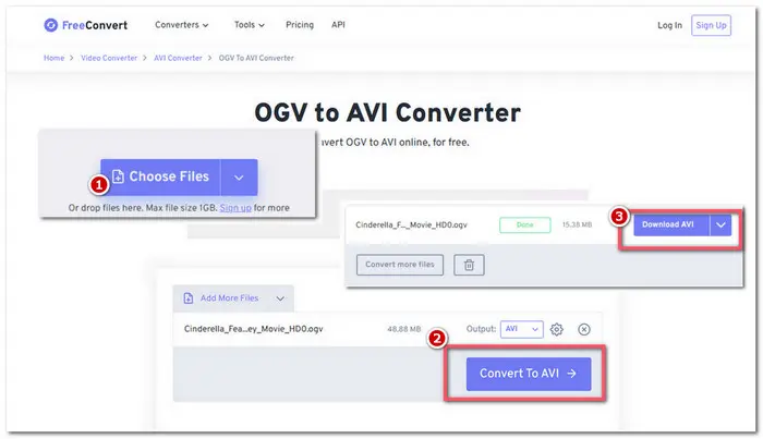 Online OGV AVI Converter